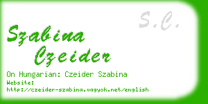 szabina czeider business card